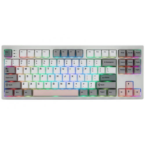 Клавіатура EPOMAKER ТН87 RGB Mechanical Sea Salt Silent Switch Wireless (TH87-WG-S-UA) White/Grey/Pink купити в Україні: Київ, Львів, Хмельницький, Тернопіль, Івано-Франківськ | Низька ціна, відгуки, характеристики від TELEMART фото