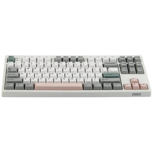 Клавіатура EPOMAKER ТН87 RGB Mechanical Sea Salt Silent Switch Wireless (TH87-WG-S-UA) White/Grey/Pink купити в Україні: Київ, Львів, Хмельницький, Тернопіль, Івано-Франківськ | Низька ціна, відгуки, характеристики від TELEMART фото