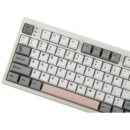 Клавіатура EPOMAKER ТН87 RGB Mechanical Sea Salt Silent Switch Wireless (TH87-WG-S-UA) White/Grey/Pink купити в Україні: Київ, Львів, Хмельницький, Тернопіль, Івано-Франківськ | Низька ціна, відгуки, характеристики від TELEMART фото