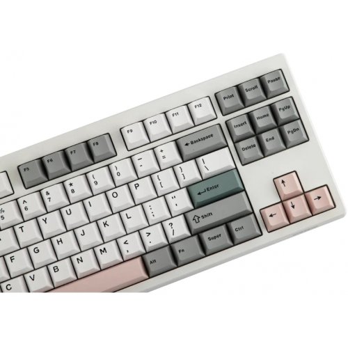 Клавіатура EPOMAKER ТН87 RGB Mechanical Sea Salt Silent Switch Wireless (TH87-WG-S-UA) White/Grey/Pink купити в Україні: Київ, Львів, Хмельницький, Тернопіль, Івано-Франківськ | Низька ціна, відгуки, характеристики від TELEMART фото