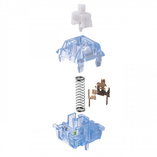 Набір перемикачів для клавіатури EPOMAKER Aqua Clicky Switch Set 5 Pin 100pcs купити в Україні: Київ, Львів, Хмельницький, Тернопіль, Івано-Франківськ | Низька ціна, відгуки, характеристики від TELEMART фото