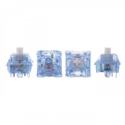 Набір перемикачів для клавіатури EPOMAKER Aqua Clicky Switch Set 5 Pin 100pcs купити в Україні: Київ, Львів, Хмельницький, Тернопіль, Івано-Франківськ | Низька ціна, відгуки, характеристики від TELEMART фото