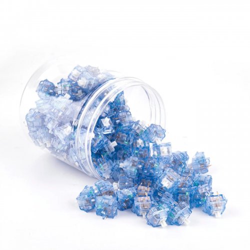 Набір перемикачів для клавіатури EPOMAKER Aqua Clicky Switch Set 5 Pin 100pcs купити в Україні: Київ, Львів, Хмельницький, Тернопіль, Івано-Франківськ | Низька ціна, відгуки, характеристики від TELEMART фото