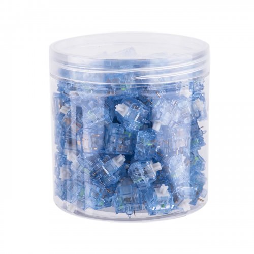 Набір перемикачів для клавіатури EPOMAKER Aqua Clicky Switch Set 5 Pin 100pcs купити в Україні: Київ, Львів, Хмельницький, Тернопіль, Івано-Франківськ | Низька ціна, відгуки, характеристики від TELEMART фото
