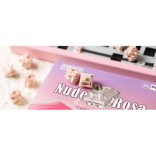 Набір перемикачів для клавіатури EPOMAKER Nude Rosa Silent Switch Set 5 Pin 35pcs купити в Україні: Київ, Львів, Хмельницький, Тернопіль, Івано-Франківськ | Низька ціна, відгуки, характеристики від TELEMART фото