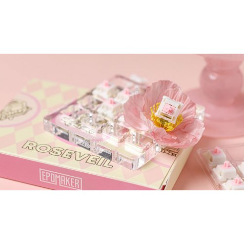 Набір перемикачів для клавіатури EPOMAKER Roseveil Linear Silent Switch Set 5 Pin 30pcs купити в Україні: Київ, Львів, Хмельницький, Тернопіль, Івано-Франківськ | Низька ціна, відгуки, характеристики від TELEMART фото