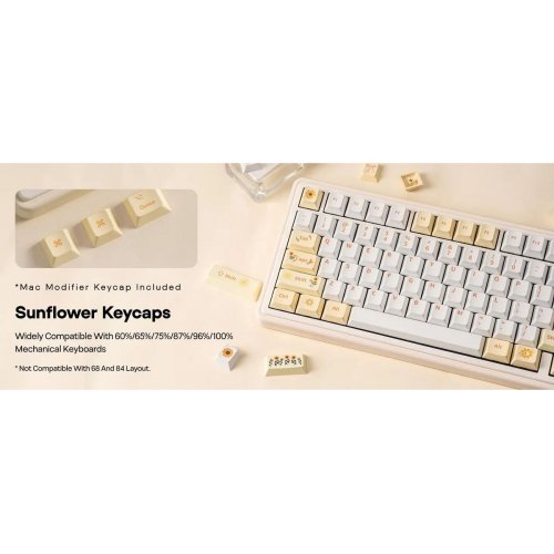 Набір кейкапів EPOMAKER Sunflower Set 133pcs Yellow купити в Україні: Київ, Львів, Хмельницький, Тернопіль, Івано-Франківськ | Низька ціна, відгуки, характеристики від TELEMART фото