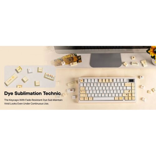 Набір кейкапів EPOMAKER Sunflower Set 133pcs Yellow купити в Україні: Київ, Львів, Хмельницький, Тернопіль, Івано-Франківськ | Низька ціна, відгуки, характеристики від TELEMART фото