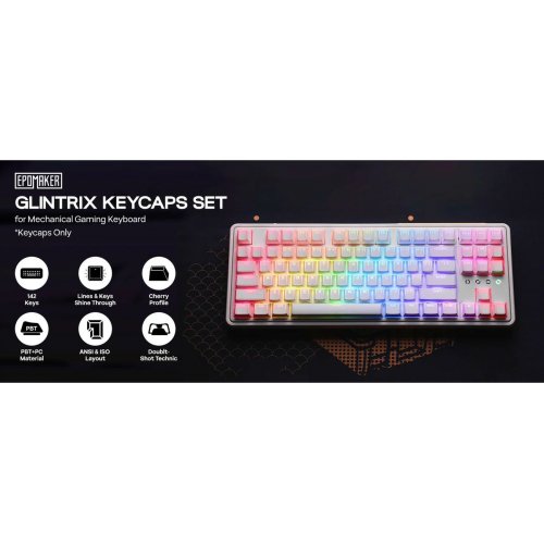 Набір кейкапів EPOMAKER Glintrix Set 142pcs Black купити в Україні: Київ, Львів, Хмельницький, Тернопіль, Івано-Франківськ | Низька ціна, відгуки, характеристики від TELEMART фото