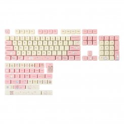 Набір кейкапів EPOMAKER Cream Bunny Set 141pcs White/Pink
