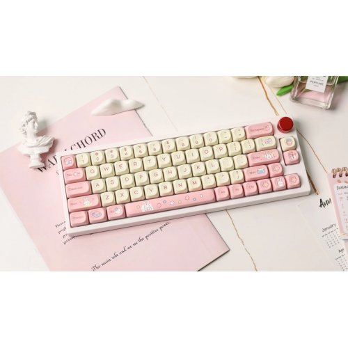 Набір кейкапів EPOMAKER Cream Bunny Set 141pcs White/Pink купити в Україні: Київ, Львів, Хмельницький, Тернопіль, Івано-Франківськ | Низька ціна, відгуки, характеристики від TELEMART фото