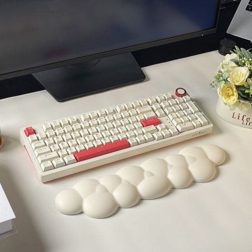 Подставка для рук EPOMAKER Marshmallow Wrist Rest Jasmine White купить в Украине: Киев, Днепр, Харьков, Одесса  | Низкая цена, отзывы, характеристики от TELEMART фото