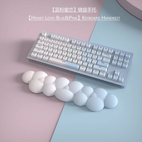Подставка для рук EPOMAKER Marshmallow Wrist Rest Blue/Pink купить в Украине: Киев, Днепр, Харьков, Одесса  | Низкая цена, отзывы, характеристики от TELEMART фото