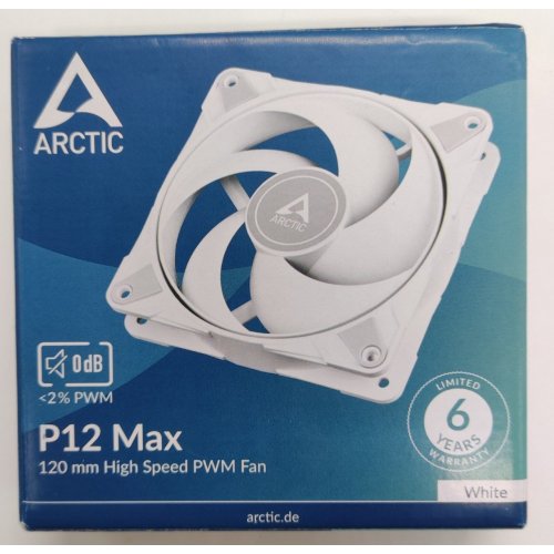 Кулер для корпуса Arctic P12 Max (ACFAN00293A) White (Состояние нового, 877708) купить в Украине: Киев, Днепр, Харьков, Одесса  | Проверка совместимости, низкая цена, отзывы, характеристики от TELEMART фото