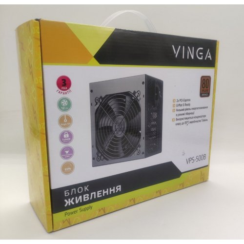 Блок питания Vinga 500W (VPS-500B) (Восстановлено продавцом, 877728) купить в Украине: Киев, Днепр, Харьков, Одесса  | Проверка совместимости, низкая цена, отзывы, характеристики от TELEMART фото