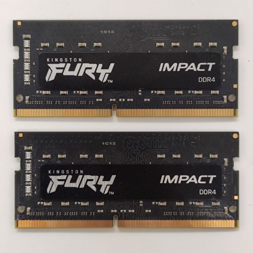 Озу Kingston SODIMM DDR4 32GB (2x16GB) 3200Mhz FURY Impact Black (KF432S20IBK2/32) (Восстановлено продавцом, 877746) купить в Украине: Киев, Днепр, Харьков, Одесса  | Проверка совместимости, низкая цена, отзывы, характеристики от TELEMART фото