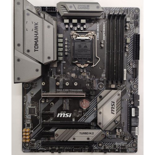 Материнська плата MSI MAG Z390 TOMAHAWK (s1151-v2, Intel Z390) (Відновлено продавцем, 877756) купити в Україні: Київ, Львів, Хмельницький, Тернопіль, Івано-Франківськ | Перевірка сумісності, низька ціна, відгуки, характеристики від TELEMART фото