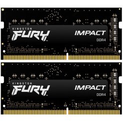 Озу Kingston SODIMM DDR4 32GB (2x16GB) 3200Mhz FURY Impact Black (KF432S20IBK2/32) (Восстановлено продавцом, 877873)