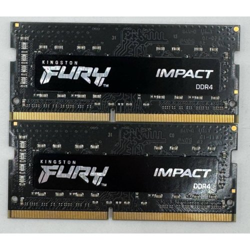 Озу Kingston SODIMM DDR4 32GB (2x16GB) 3200Mhz FURY Impact Black (KF432S20IBK2/32) (Восстановлено продавцом, 877873) купить в Украине: Киев, Днепр, Харьков, Одесса  | Проверка совместимости, низкая цена, отзывы, характеристики от TELEMART фото