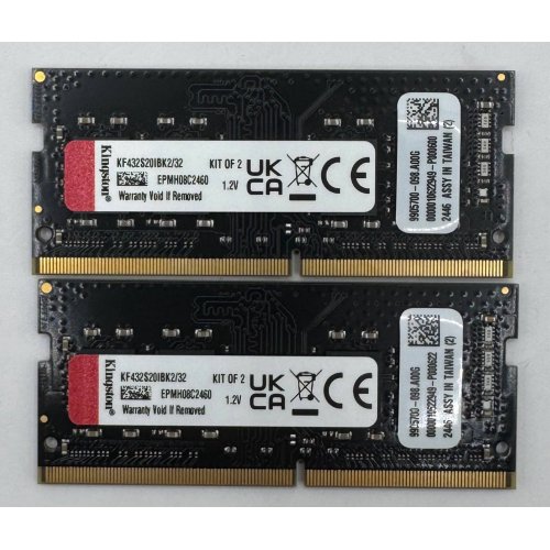 Озу Kingston SODIMM DDR4 32GB (2x16GB) 3200Mhz FURY Impact Black (KF432S20IBK2/32) (Восстановлено продавцом, 877873) купить в Украине: Киев, Днепр, Харьков, Одесса  | Проверка совместимости, низкая цена, отзывы, характеристики от TELEMART фото