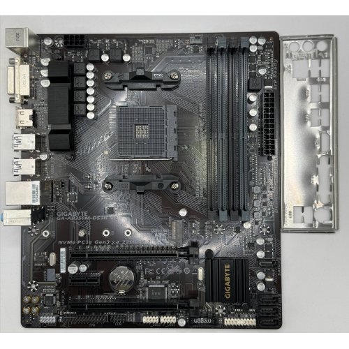Материнська плата Gigabyte GA-AB350M-DS3H V2 (sAM4, AMD B350) (Відновлено продавцем, 877914) купити в Україні: Київ, Львів, Хмельницький, Тернопіль, Івано-Франківськ | Перевірка сумісності, низька ціна, відгуки, характеристики від TELEMART фото