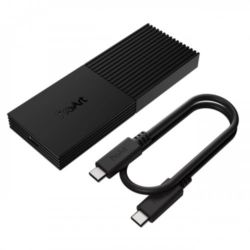 Внешний карман Asus ProArt PA40SU M.2 SSD NVME Enclosure USB 3.2 Type-C (90DD0330-BA9010) Black купить в Украине: Киев, Днепр, Харьков, Одесса  | Низкая цена, отзывы, характеристики от TELEMART фото