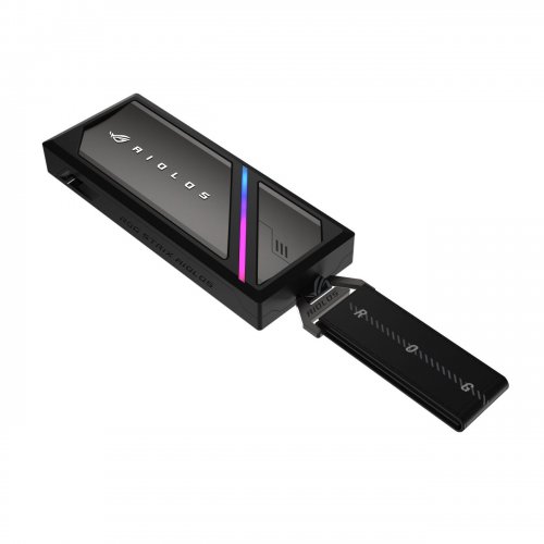 Внешний карман Asus ROG Strix Aiolos M.2 SSD NVME/SATA Enclosure USB 3.2 Type-C (90DD02U0-MA9000) Black купить в Украине: Киев, Днепр, Харьков, Одесса  | Низкая цена, отзывы, характеристики от TELEMART фото