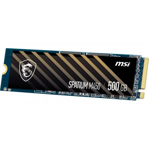 SSD-диск MSI SPATIUM M450 V1 3D NAND 500GB M.2 (2280 PCI-E) (S78-440K380-P83) купити в Україні: Київ, Львів, Хмельницький, Тернопіль, Івано-Франківськ | Перевірка сумісності, низька ціна, відгуки, характеристики від TELEMART фото