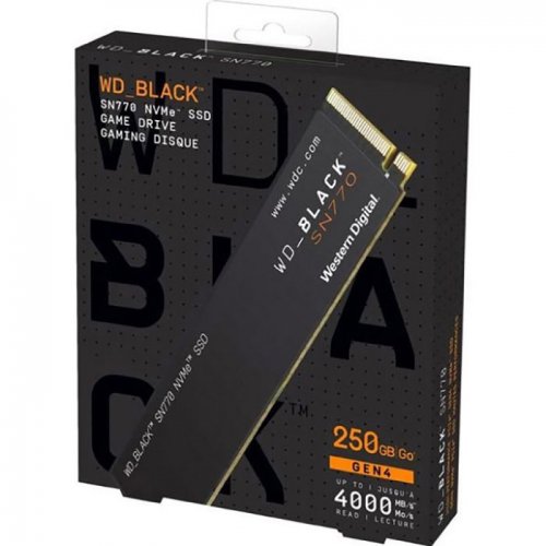 SSD-диск Western Digital Black SN770 3D NAND TLC 250GB M.2 (2280 PCI-E) NVMe x4 (WDS250G3X0E) купить в Украине: Киев, Днепр, Харьков, Одесса  | Проверка совместимости, низкая цена, отзывы, характеристики от TELEMART фото
