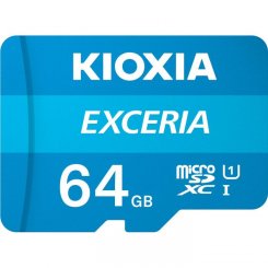 Карта памяти Kioxia microSDXC Exceria 64GB Class 10 UHS-I U1 (с адаптером) (LMEX1L064GG2)