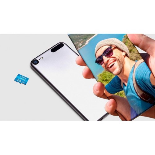 Карта памяти Kioxia microSDXC Exceria 64GB Class 10 UHS-I U1 (с адаптером) (LMEX1L064GG2) купить в Украине: Киев, Днепр, Харьков, Одесса  | Низкая цена, отзывы, характеристики от TELEMART фото