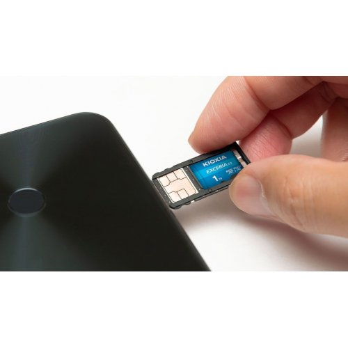 Карта пам'яті Kioxia microSDXC Exceria G3 128GB Class 10 UHS-I U3 A2 V30 (з адаптером) (LMEX3L128GG2) купити в Україні: Київ, Львів, Хмельницький, Тернопіль, Івано-Франківськ | Низька ціна, відгуки, характеристики від TELEMART фото