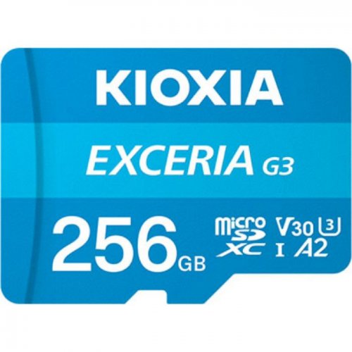 Карта пам'яті Kioxia microSDXC Exceria G3 256GB Class 10 UHS-I U3 A2 V30 (з адаптером) (LMEX3L256GG2) купити в Україні: Київ, Львів, Хмельницький, Тернопіль, Івано-Франківськ | Низька ціна, відгуки, характеристики від TELEMART фото