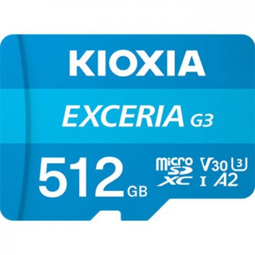 Карта пам'яті Kioxia microSDXC Exceria G3 512GB Class 10 UHS-I U3 A2 V30 (з адаптером) (LMEX3L512GG2) купити в Україні: Київ, Львів, Хмельницький, Тернопіль, Івано-Франківськ | Низька ціна, відгуки, характеристики від TELEMART фото