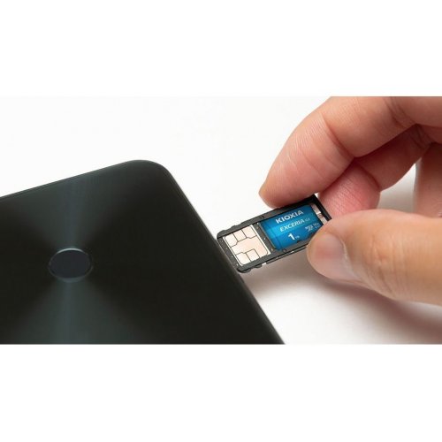Карта пам'яті Kioxia microSDXC Exceria G2 128GB Class 10 UHS-I U3 A1 V30 (з адаптером) (LMEX2L128GG2) купити в Україні: Київ, Львів, Хмельницький, Тернопіль, Івано-Франківськ | Низька ціна, відгуки, характеристики від TELEMART фото