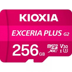 Карта памяти Kioxia microSDXC Exceria Plus G2 256GB Class 10 UHS-I U3 A1 V30 (LMPL2M256GG2)
