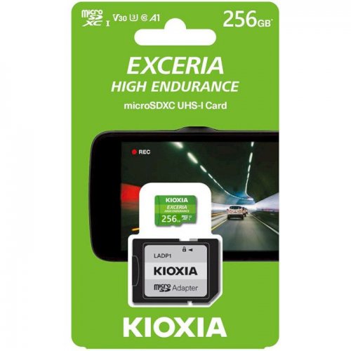 Карта памяти Kioxia microSDXC Exceria High Endurance 256GB Class 10 UHS-I U3 A1 V30 (LMHE1G256GG2) купить в Украине: Киев, Днепр, Харьков, Одесса  | Низкая цена, отзывы, характеристики от TELEMART фото