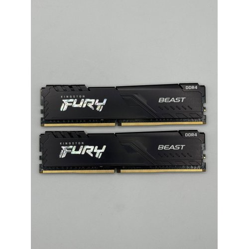 Озп Kingston DDR4 16GB (2x8GB) 3200Mhz FURY Beast Black (KF432C16BBK2/16) (Відновлено продавцем, 878096) купити в Україні: Київ, Львів, Хмельницький, Тернопіль, Івано-Франківськ | Перевірка сумісності, низька ціна, відгуки, характеристики від TELEMART фото