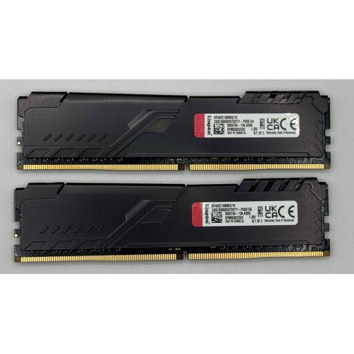 Озп Kingston DDR4 16GB (2x8GB) 3200Mhz FURY Beast Black (KF432C16BBK2/16) (Відновлено продавцем, 878096) купити в Україні: Київ, Львів, Хмельницький, Тернопіль, Івано-Франківськ | Перевірка сумісності, низька ціна, відгуки, характеристики від TELEMART фото