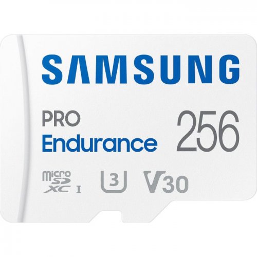 Карта памяти Samsung microSDXC Pro Endurance 256GB Class 10 UHS-I U3 V30 (с адаптером) (MB-MJ256KA/EU) купить в Украине: Киев, Днепр, Харьков, Одесса  | Низкая цена, отзывы, характеристики от TELEMART фото