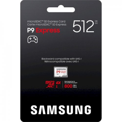 Карта памяти Samsung microSDXC P9 Express 512GB Class 10 UHS-I U3 A1 V30 (MB-MK512T/WW) купить в Украине: Киев, Днепр, Харьков, Одесса  | Низкая цена, отзывы, характеристики от TELEMART фото