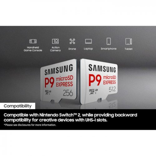 Карта памяти Samsung microSDXC P9 Express 512GB Class 10 UHS-I U3 A1 V30 (MB-MK512T/WW) купить в Украине: Киев, Днепр, Харьков, Одесса  | Низкая цена, отзывы, характеристики от TELEMART фото