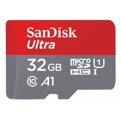 Карта памяти SanDisk microSDHC Ultra 32GB Class 10 UHS-I A1 (с адаптером) (SDSQUA4-032G-GN6MA)