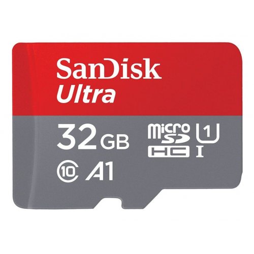 Карта памяти SanDisk microSDHC Ultra 32GB Class 10 UHS-I A1 (с адаптером) (SDSQUA4-032G-GN6MA) купить в Украине: Киев, Днепр, Харьков, Одесса  | Низкая цена, отзывы, характеристики от TELEMART фото