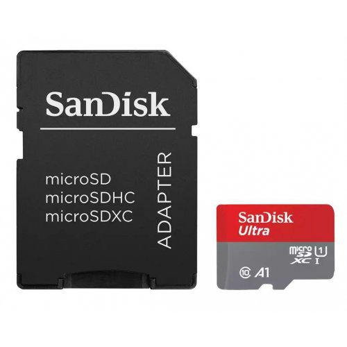 Карта памяти SanDisk microSDHC Ultra 32GB Class 10 UHS-I A1 (с адаптером) (SDSQUA4-032G-GN6MA) купить в Украине: Киев, Днепр, Харьков, Одесса  | Низкая цена, отзывы, характеристики от TELEMART фото