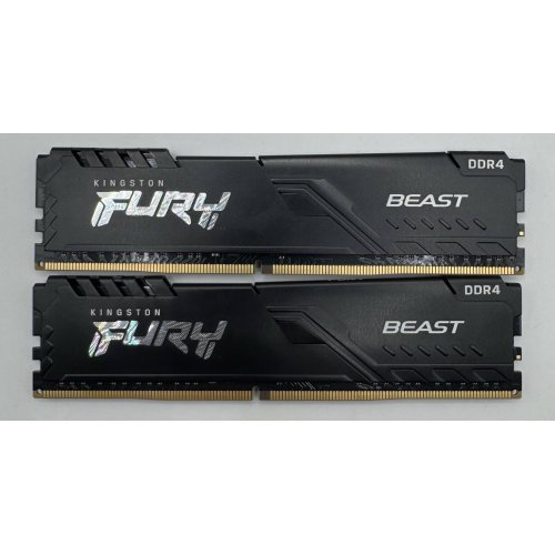 Озп Kingston DDR4 32GB (2x16GB) 3600Mhz FURY Beast Black (KF436C18BBK2/32) (Відновлено продавцем, 878117) купити в Україні: Київ, Львів, Хмельницький, Тернопіль, Івано-Франківськ | Перевірка сумісності, низька ціна, відгуки, характеристики від TELEMART фото