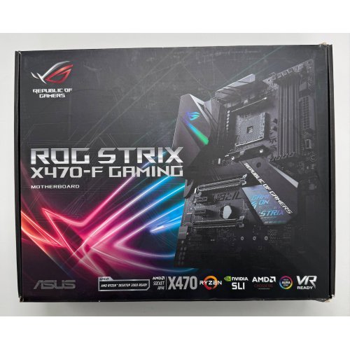 Материнська плата Asus ROG STRIX X470-F GAMING (sAM4, AMD X470) (Відновлено продавцем, 878118) купити в Україні: Київ, Львів, Хмельницький, Тернопіль, Івано-Франківськ | Перевірка сумісності, низька ціна, відгуки, характеристики від TELEMART фото