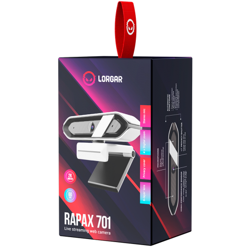 Уценка веб-камера Lorgar Rapax 701 Streaming 2K (LRG-SC701WT) White (Вскрытая упаковка, 878127) купить в Украине: Киев, Днепр, Харьков, Одесса  | Низкая цена, отзывы, характеристики от TELEMART фото