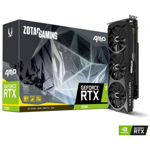 Видеокарта Zotac GeForce RTX 2080 AMP 8192MB (ZT-T20800D-10P) (Восстановлено продавцом, 878187) купить в Украине: Киев, Днепр, Харьков, Одесса  | Проверка совместимости, низкая цена, отзывы, характеристики от TELEMART фото