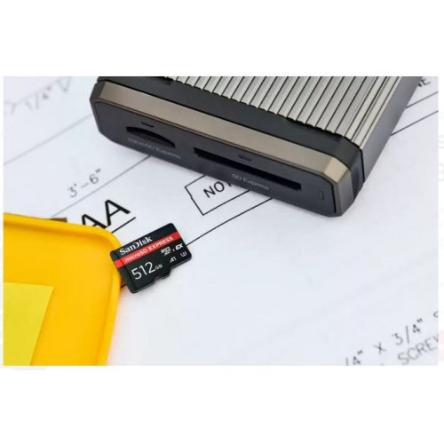 Карта пам'яті SanDisk microSDXC Express 128GB Class 10 UHS-I U3 A1 (SDSQXFN-128G-GN4NN) купити в Україні: Київ, Львів, Хмельницький, Тернопіль, Івано-Франківськ | Низька ціна, відгуки, характеристики від TELEMART фото